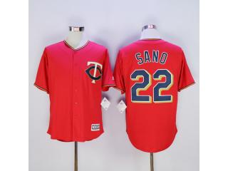 Minnesota Twins 22 Miguel Sano Baseball Jersey Red Fan version