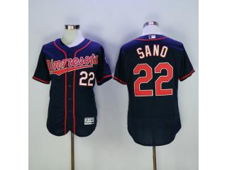 Minnesota Twins 22 Miguel Sano Flexbase Baseball Jersey Navy Blue