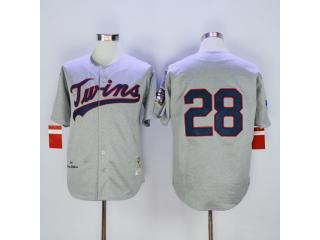 Minnesota Twins 28 Bert Blyleven Baseball Jersey Gray Retro