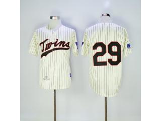 Minnesota Twins 29 Name Baseball Jersey Beige Retro