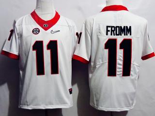 2017 New Georgia Bulldogs 11 Jake Fromm College Football Jersey White Legend Diamond Edition