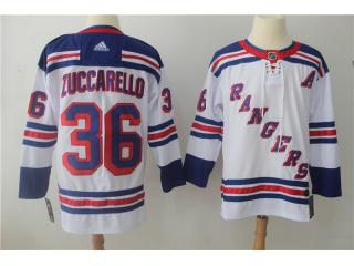 Adidas New York Rangers 36 Mats Zuccarello Ice Hockey Jersey White