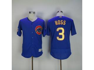 Chicago Cubs 3 David Ross Flexbase Baseball Jersey Blue Champion Edition