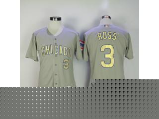Chicago Cubs 3 David Ross Flexbase Baseball Jersey Gray Champion Edition