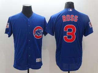 Chicago Cubs 3 David Ross Baseball Jersey Blue Fan version