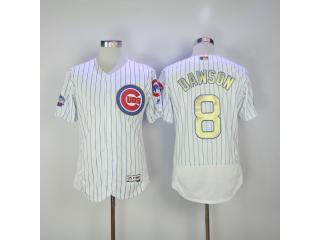 Chicago Cubs 8 Andre Dawson Flexbase Baseball Jersey White Champion Edition