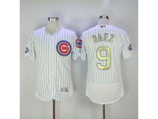 Chicago Cubs 9 Javier Baez Flexbase Baseball Jersey White Champion Edition