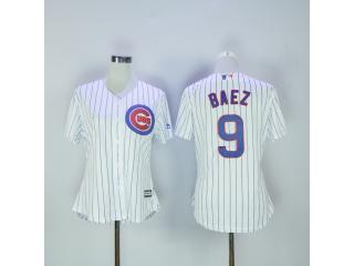 Women Chicago Cubs 9 Javier Baez Baseball Jersey Gray Champion Edition