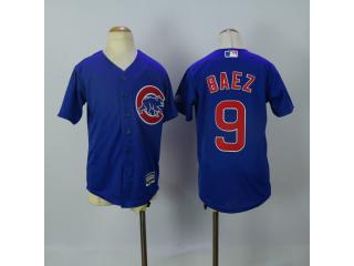 Youth Chicago Cubs 9 Javier Baez Baseball Jersey Blue