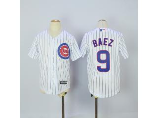 Youth Chicago Cubs 9 Javier Baez Baseball Jersey White