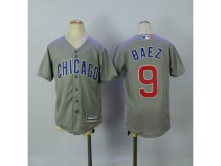 Youth Chicago Cubs 9 Javier Baez Baseball Jersey Gray