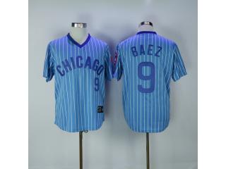 Chicago Cubs 9 Javier Baez Baseball Jersey Blue Retro