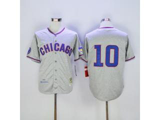 Chicago Cubs 10 Ron Santo Baseball Jersey Gray Retro