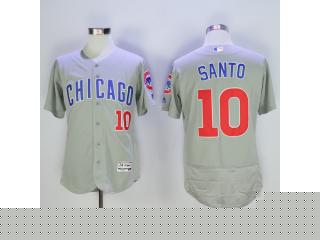 Chicago Cubs 10 Ron Santo Flexbase Baseball Jersey Gray