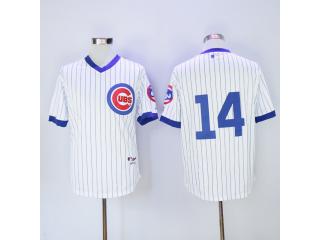Chicago Cubs 14 Ernie Banks Baseball Jersey White Retro