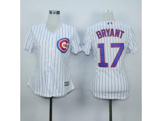 Women Chicago Cubs 17 Kris Bryant Baseball Jersey White