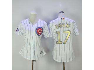 Women Chicago Cubs 17 Kris Bryant Baseball Jersey White Champion