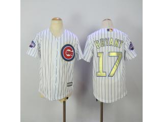 Youth Chicago Cubs 17 Kris Bryant Baseball Jersey White Champion