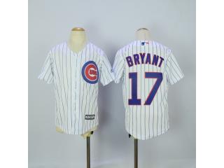 Youth Chicago Cubs 17 Kris Bryant Baseball Jersey White