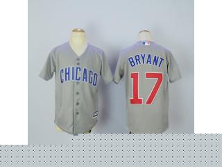 Youth Chicago Cubs 17 Kris Bryant Baseball Jersey Gray
