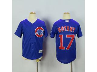 Youth Chicago Cubs 17 Kris Bryant Baseball Jersey Blue