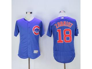 Chicago Cubs 18 Ben Zobrist Flexbase Baseball Jersey Blue