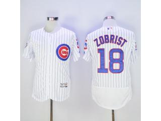 Chicago Cubs 18 Ben Zobrist Flexbase Baseball Jersey White