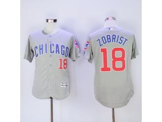Chicago Cubs 18 Ben Zobrist Flexbase Baseball Jersey Gray