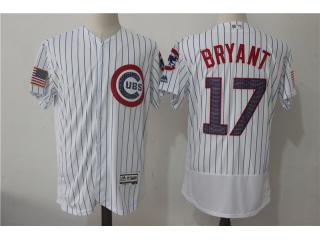 Chicago Cubs 17 Kris Bryant Flexbase Baseball Jersey White Stars