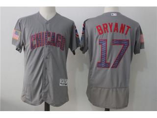 Chicago Cubs 17 Kris Bryant Flexbase Baseball Jersey Gray Stars