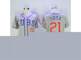 Chicago Cubs 21 Sammy Sosa Flexbase Baseball Jersey Gray