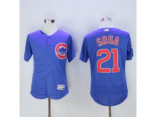 Chicago Cubs 21 Sammy Sosa Flexbase Baseball Jersey Blue