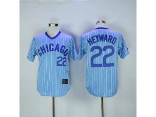 Chicago Cubs 22 Jason Heyward Baseball Jersey Blue Retro