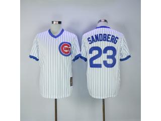 Chicago Cubs 23 Ryne Sandberg Baseball Jersey White Retro