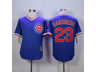 Chicago Cubs 23 Ryne Sandberg Baseball Jersey Blue Retro