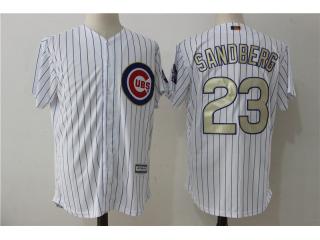 Chicago Cubs 23 Ryne Sandberg Baseball Jersey White Champion Fans