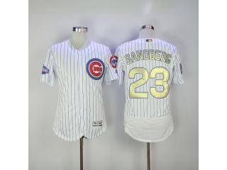 Chicago Cubs 23 Ryne Sandberg Flexbase Baseball Jersey White Champion