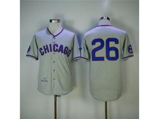 Chicago Cubs 26 Billy Williams Baseball Jersey Gray 1968 Retro