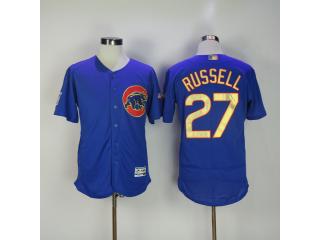 Chicago Cubs 27 Addison Russell Flexbase Baseball Jersey Blue Champion