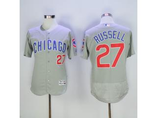 Chicago Cubs 27 Addison Russell Flexbase Baseball Jersey Gray