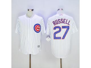 Chicago Cubs 27 Addison Russell Baseball Jersey White Fans