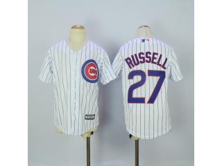Youth Chicago Cubs 27 Addison Russell Baseball Jersey White