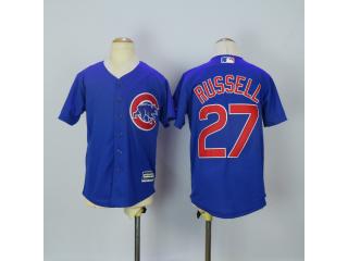 Youth Chicago Cubs 27 Addison Russell Baseball Jersey Blue