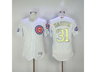 Chicago Cubs 31 Greg Maddux Flexbase Baseball Jersey White Champion