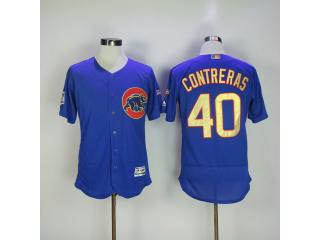 Chicago Cubs 40 CONTRERAS Flexbase Baseball Jersey Blue Champion