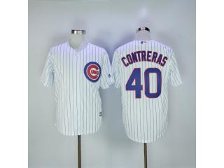 Chicago Cubs 40 CONTRERAS Baseball Jersey White Fans