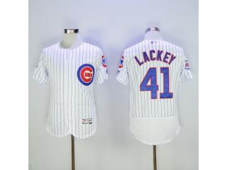 Chicago Cubs 41 John Lackey Flexbase Baseball Jersey White