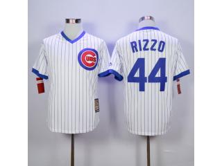 Chicago Cubs 44 Anthony Rizzo Baseball Jersey White Retro