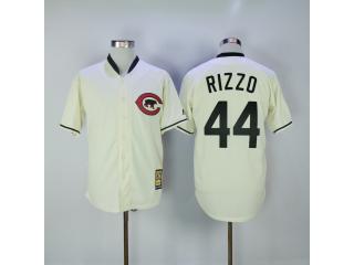 Chicago Cubs 44 Anthony Rizzo Baseball Jersey Beige Retro