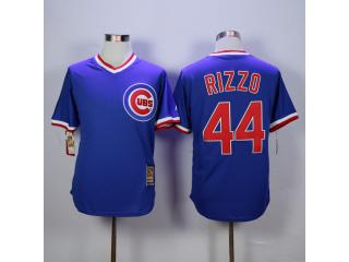 Chicago Cubs 44 Anthony Rizzo Baseball Jersey Blue Retro